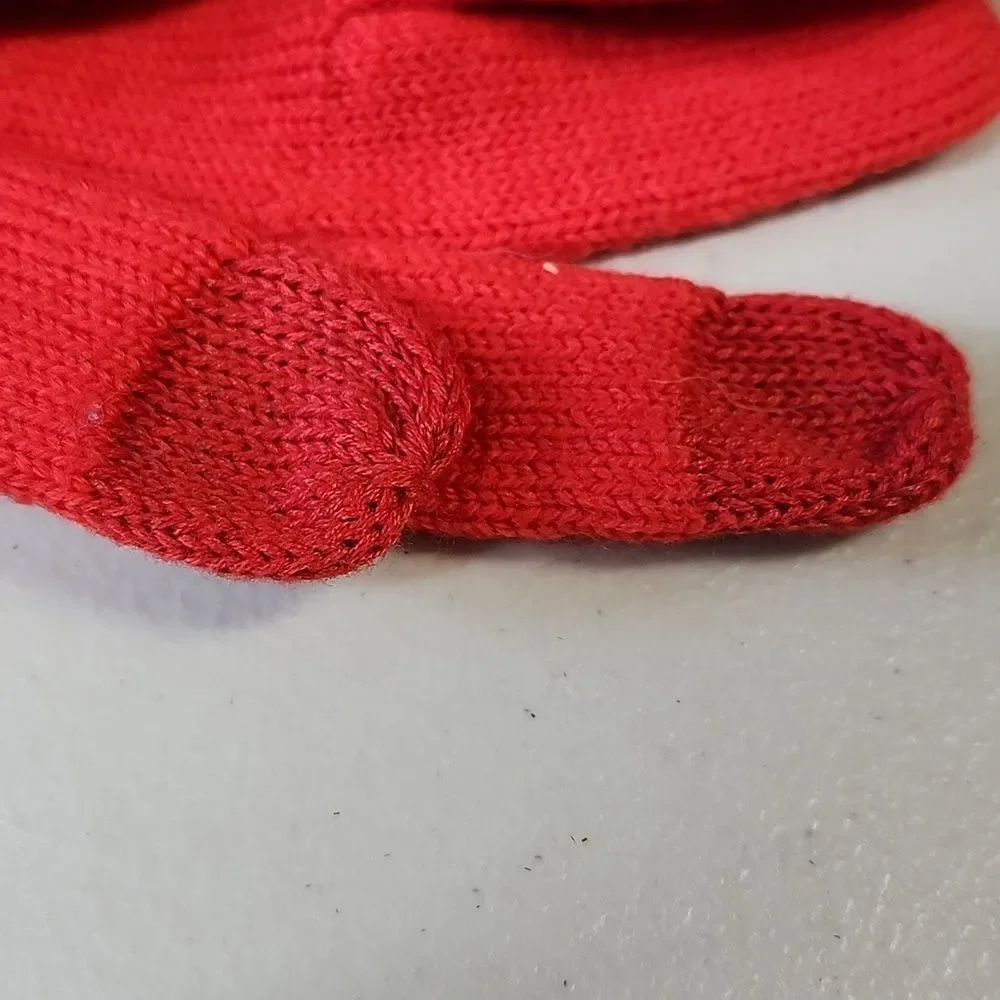 Coach XS/Small Orangish Red Tech Gloves - New